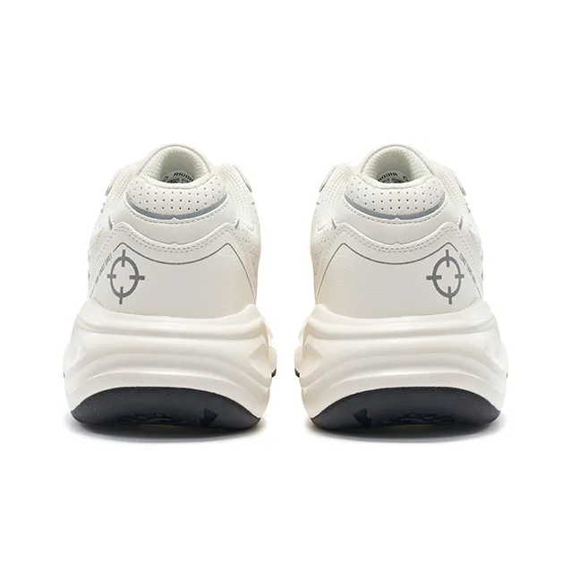 RIGORER Low Top Chunky Sneakers Men's White Red-3