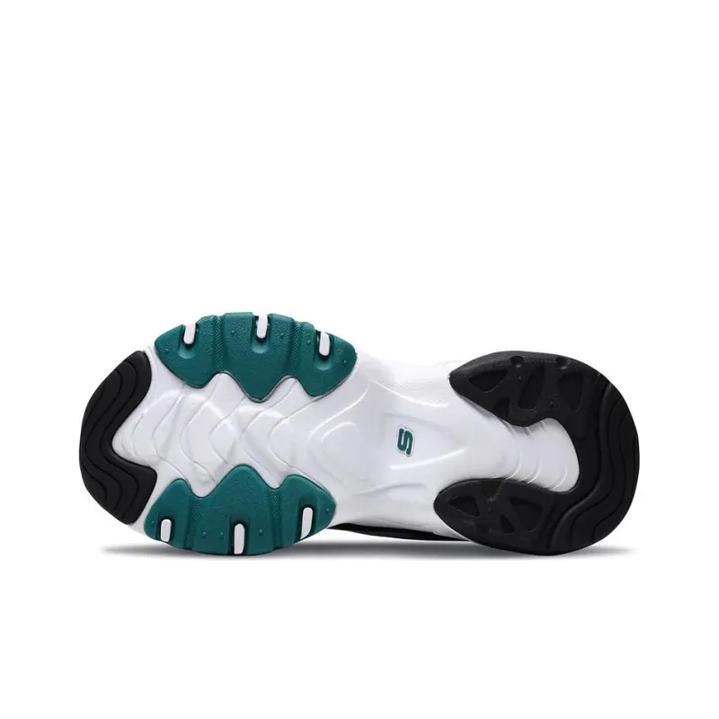 Skechers D'LITES 3.0 3.0 Slip Resistant, Abrasion Resistant, Breathable High Top Chunky Sneakers Women's White Green-3