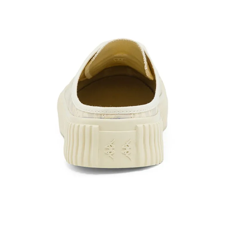 Kappa Wear Resistant Wide Coverage Lightweight Low Top Canvas Shoes Unisex White-4