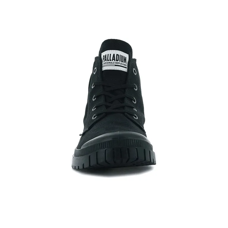 Palladium Pampa Sp20 Hi Canvas Anti Slip And Wear Resistant Breathable High Top Canvas Shoes Unisex Black-3