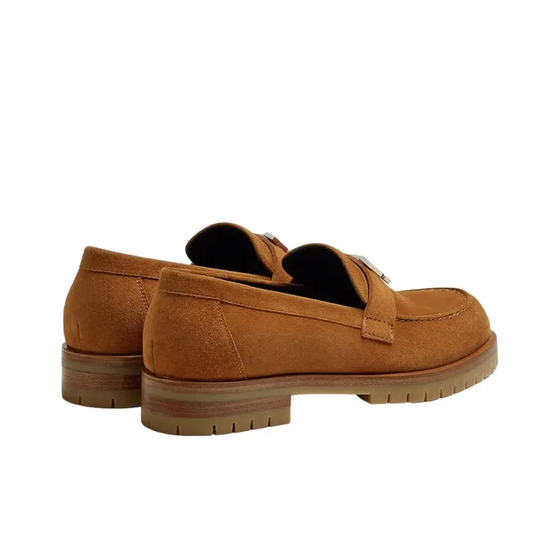 HERMES Casual Single Shoes Women's Brown-3
