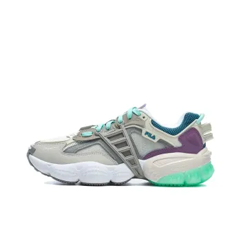 Magic Stick x FILA LADDER Cushioning Anti Slip And Wear Resistant Low Top Chunky Sneakers Women's Gray Green