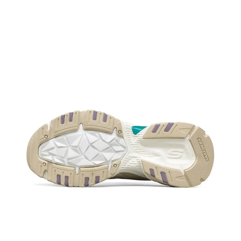 Skechers Stamina V2 Cushioning Breathable Low Top Chunky Sneakers Women's Natural Purple-4