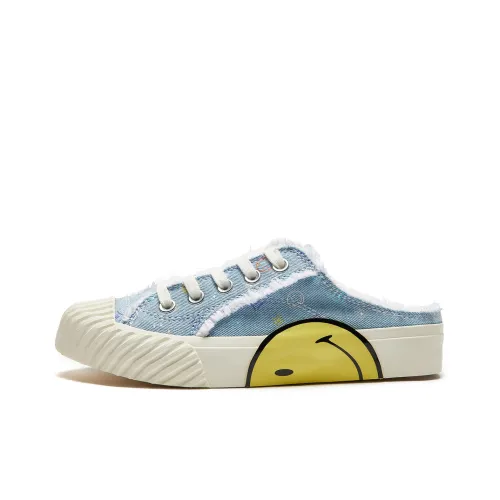 SMILEY Canvas Shoes Women's Low-Top Blue