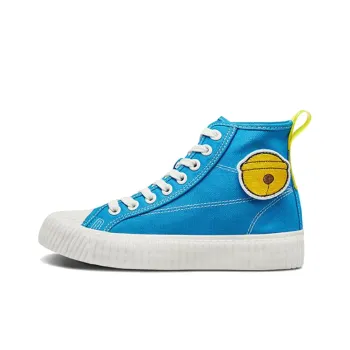 Doraemon x Kappa Slip Resistant High Top Canvas Shoes Unisex Blue