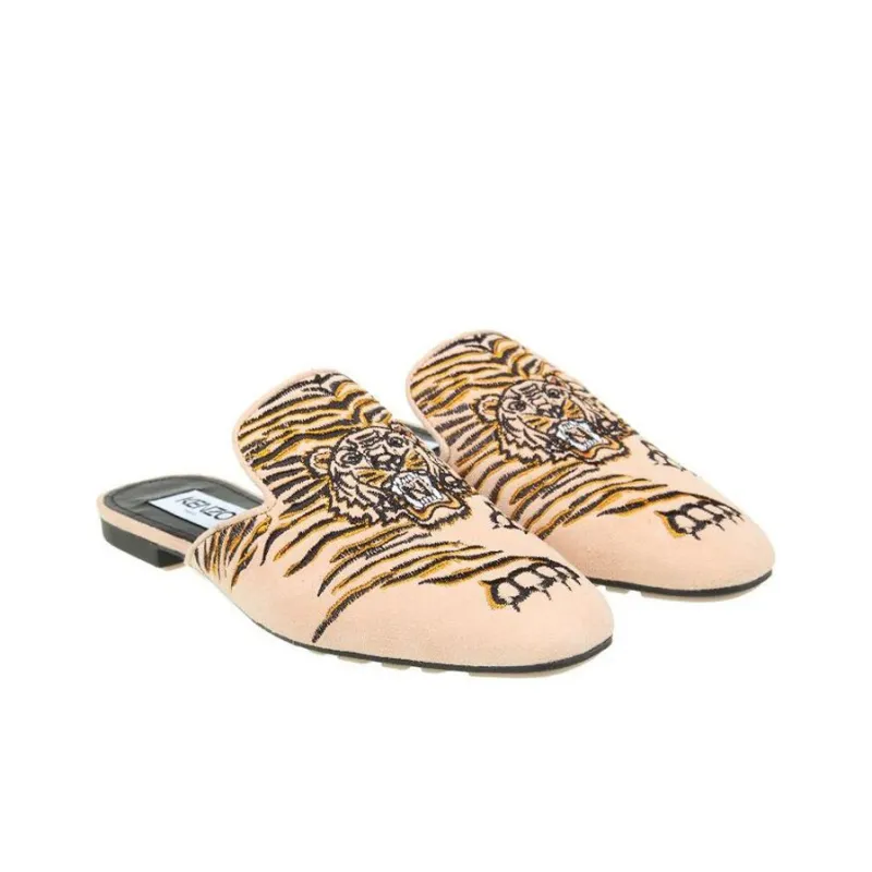 KENZO Takayama Kenji Flat Shoes Women's Ecru-1