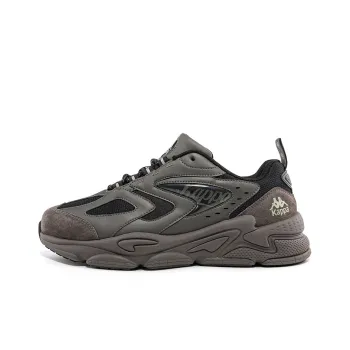 Kappa Cushioning Anti Slip And Wear Resistant Low Top Chunky Sneakers Unisex Gray Black