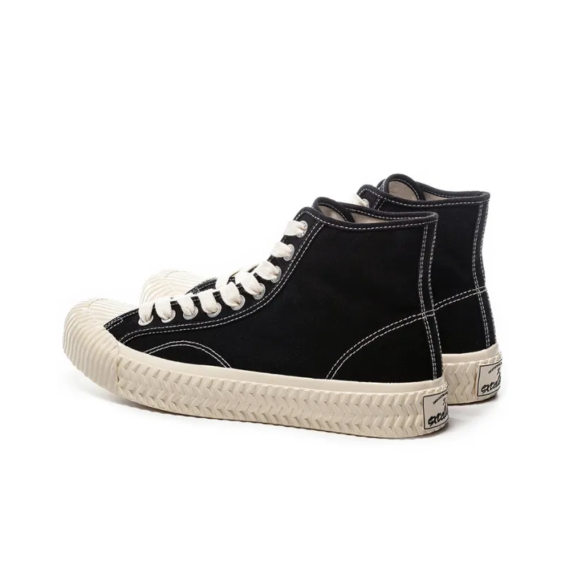 EXCELSIOR Cookie Shoes BOLT HI Slip Resistant And Breathable High Top Canvas Shoes Unisex Charcoal Black-2