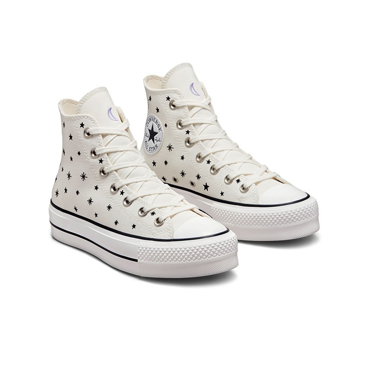 Chuck Taylor All Star Women s Converse Lift Platform High Embroidered Stars Egret Women s US W 8.5 POIZON