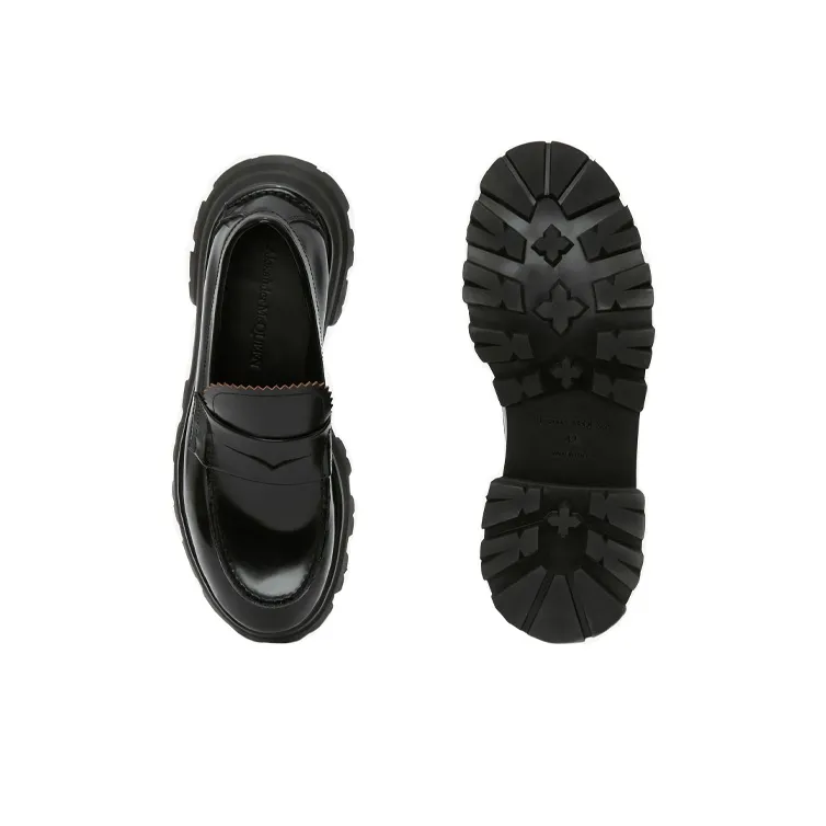 Alexander McQueen Penny Loafer Black Women's-4