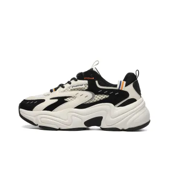 LOTTO Breathable Height Increasing Moisture-Wicking Low-Top Chunky Sneakers Men's Black/Glacier Gray