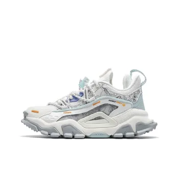 XTEP Shanhai Collection Low Top Chunky Sneakers Women's White Green