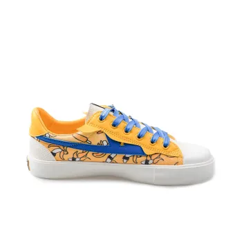 Nestle x Warrior Wear-Resistant Low-Top Canvas Shoes Unisex Yellow White Blue