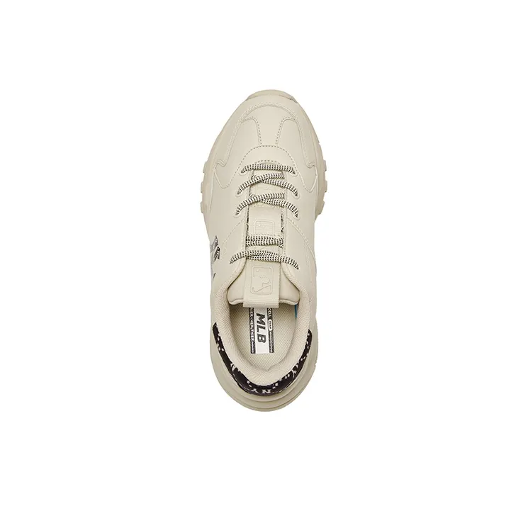 MLB Big Ball Chunky Chunky Sneakers Unisex Low Top Beige/Black-3