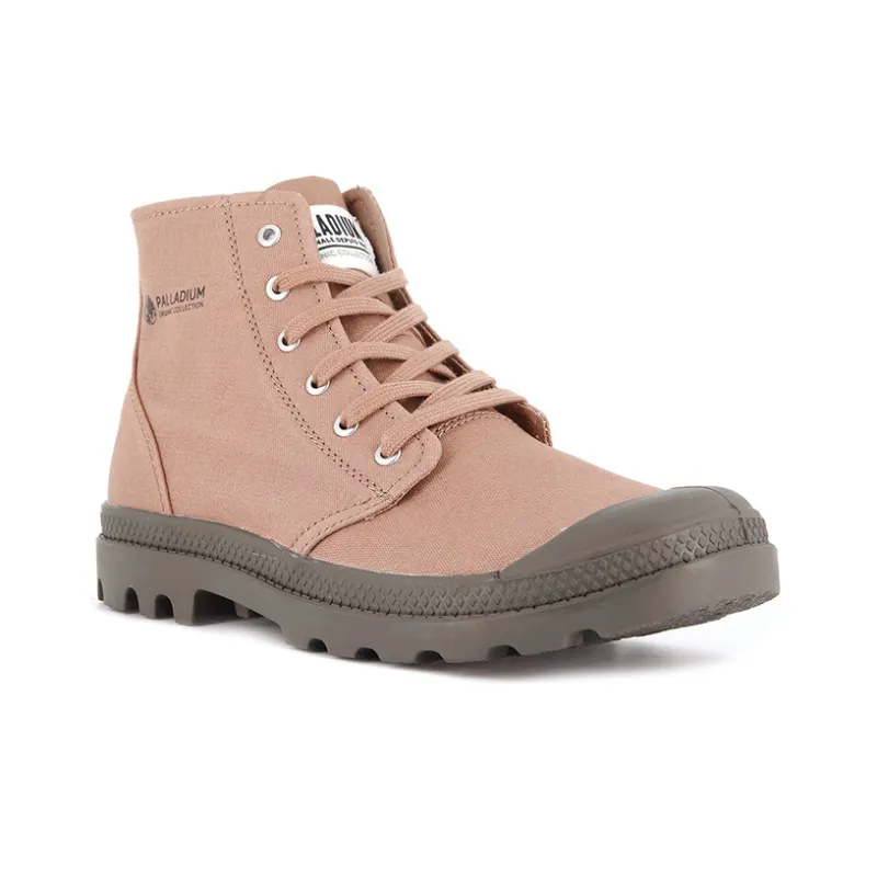 Palladium Pampa Hi Oeganic II Anti-Slip And Wear-Resistant Breathable High-Top Canvas Shoes Unisex Dusty Pink-2