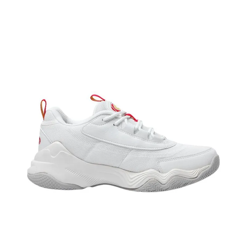 KELME Anti-Slip Wear-Resistant Low-Top Chunky Sneakers Unisex White-1
