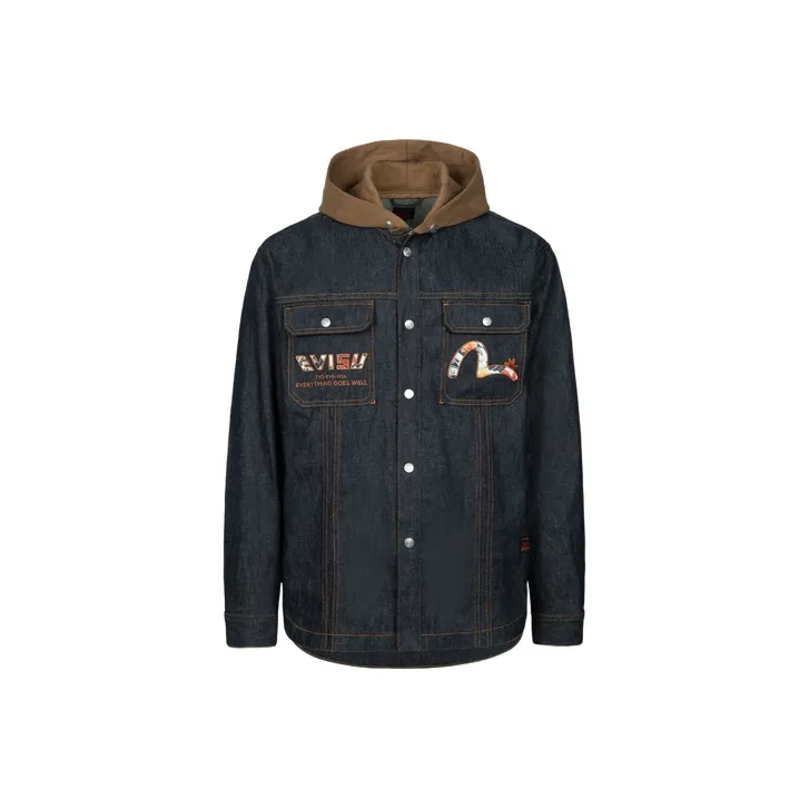 EVISU Denim Jackets Men Denim Blue-1