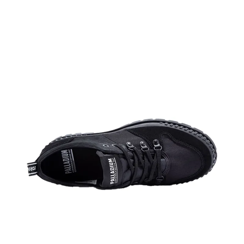 Palladium PallaShock LoHiker Anti Slip Wear Resistant Low Top Canvas Shoes Unisex Black-2