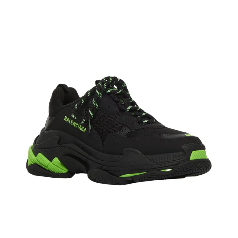 Balenciaga Triple S Black Fluo Green-2