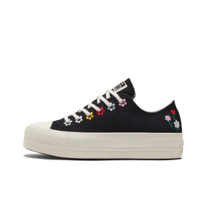 Converse Women's Chuck Taylor All Star Lift Platform Low 'Floral Embroidery' Women's-0