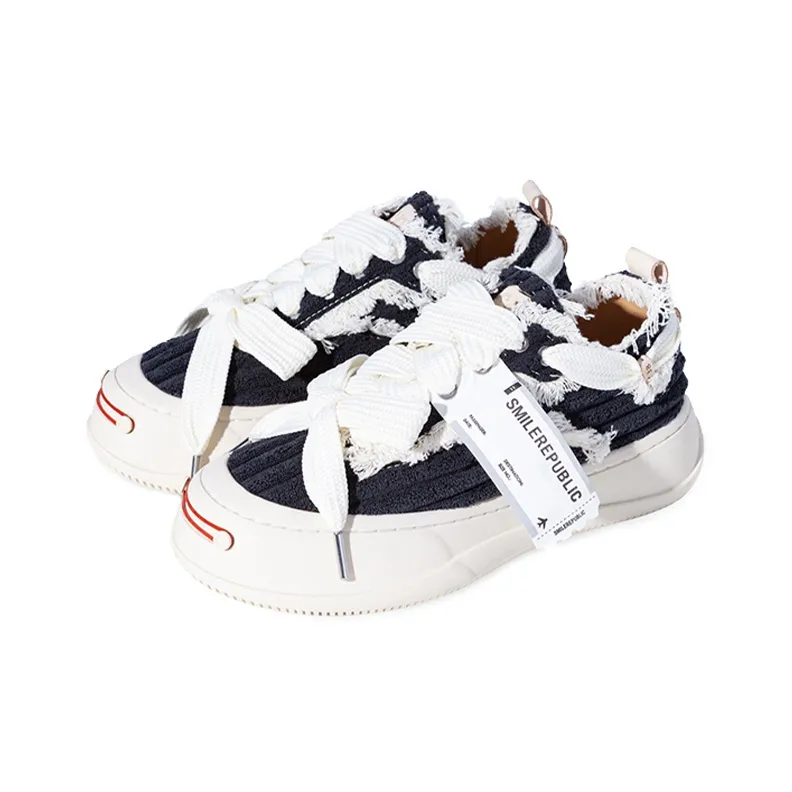 SMILEREPUBLIC Low Top Canvas Shoes Unisex Black-2