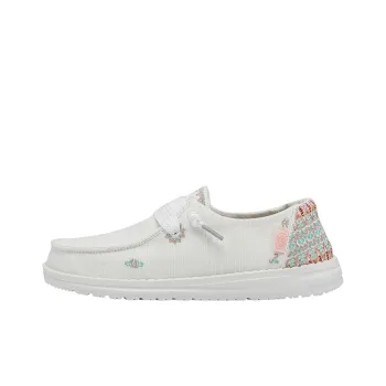 Heydude Women's Casual Shoes Women's Low Top Lily With White Flowers