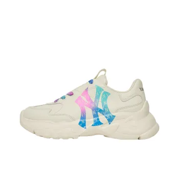 MLB Big Ball Chunky Durable Breathable Low Top Chunky Sneakers Unisex Ecru Multicolor