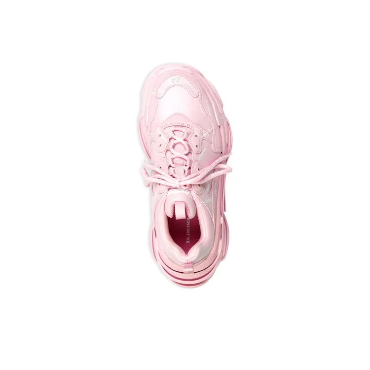Balenciaga All Over Logo Triple S Pink White-3