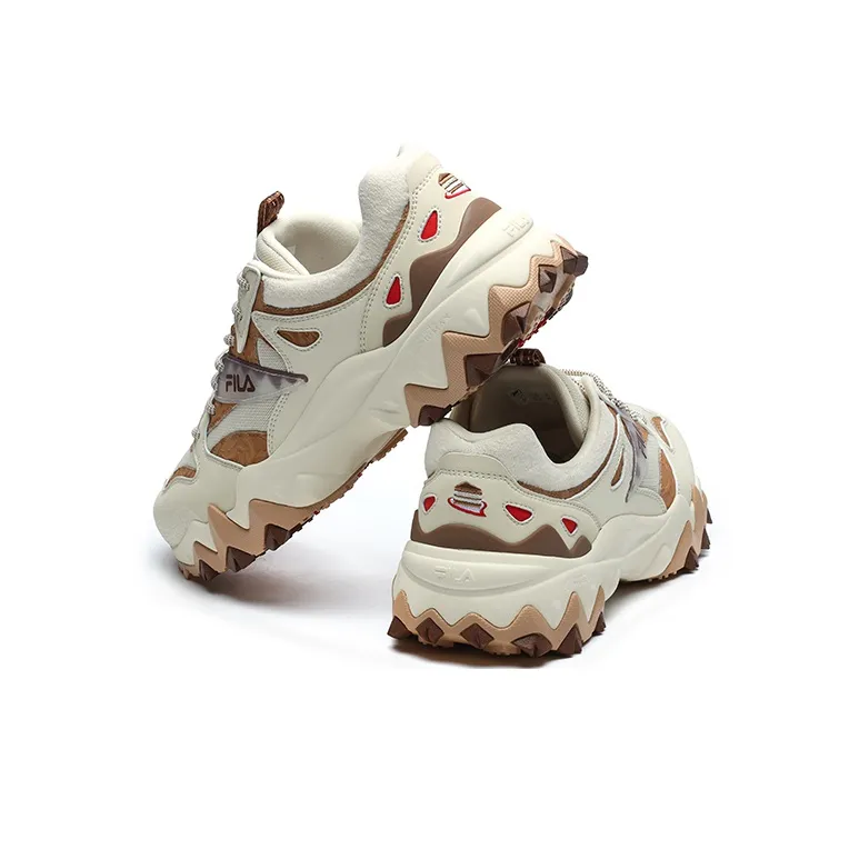 FILA Oakmont 2 Tiramisu Slip-Resistant Abrasion-Resistant Lightweight Low-Top Chunky Sneakers Men's Cloud Brown-3