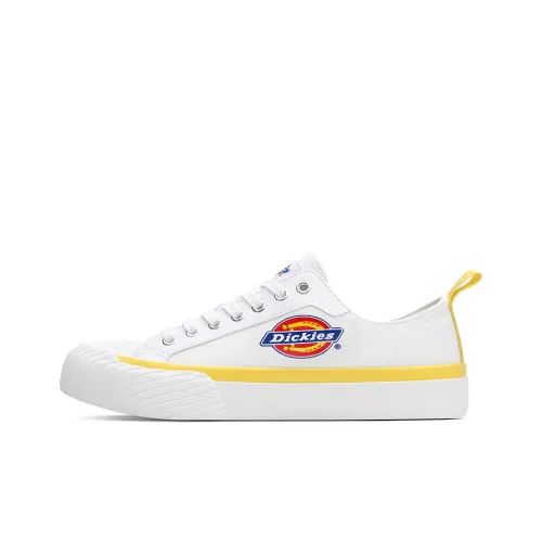 Dickies Canvas Shoes Unisex Low-Top White Yellow