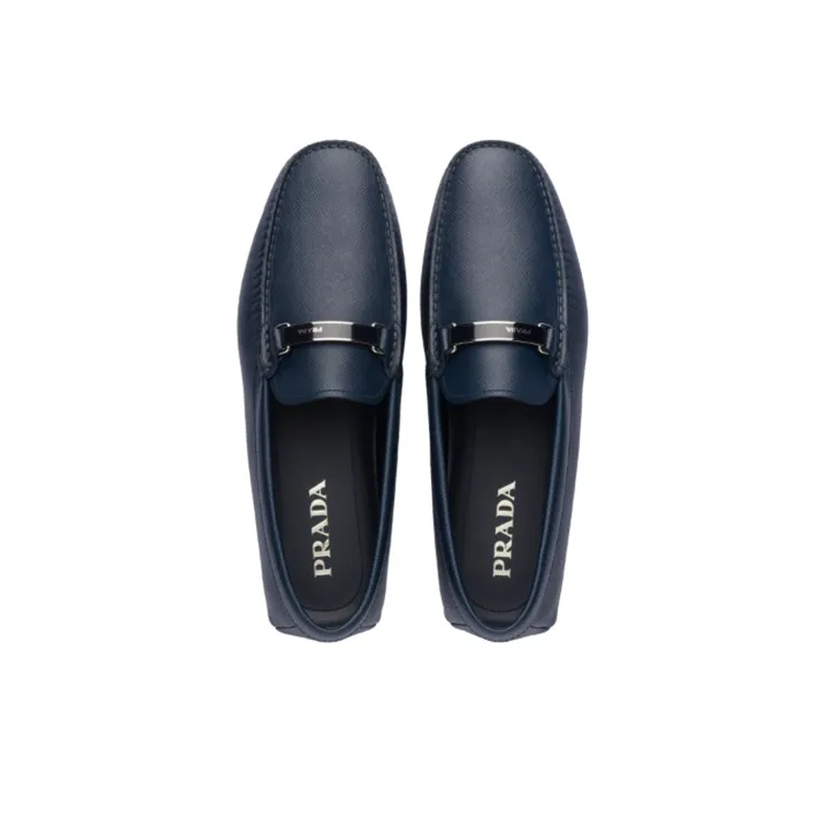 PRADA Logo Plaque Driving Loafers-3