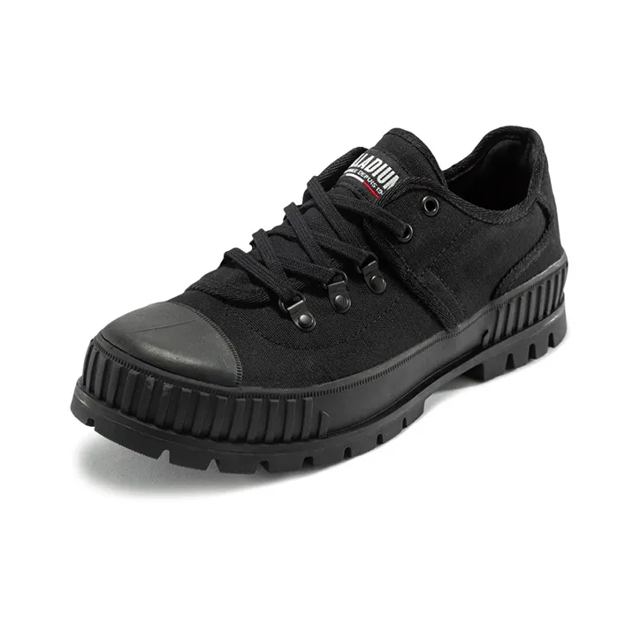 Palladium Canvas Shoes Unisex Low Top Black-2