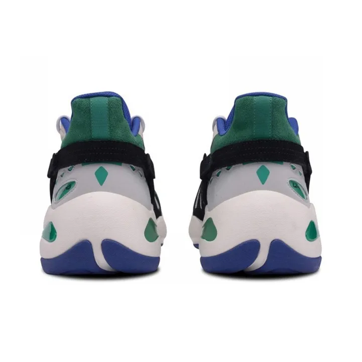 LiNing Butterfly Anti Slip And Wear Resistant Lightweight Low Top Chunky Sneakers Men's Turquoise-3