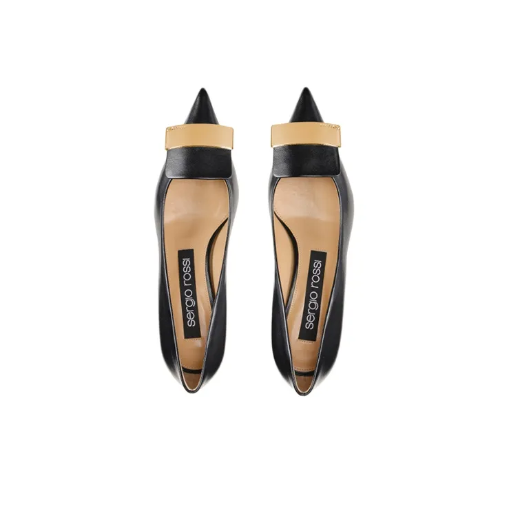 SERGIO ROSSI SR1 Pointed Toe Pumps-4