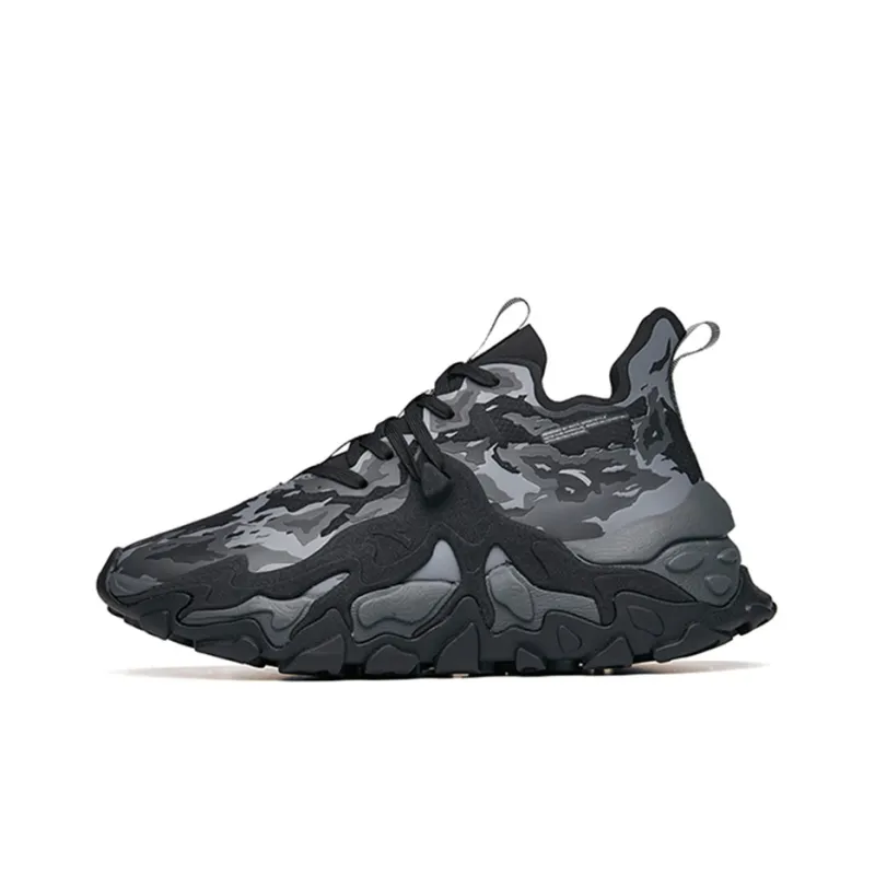 Anta Callus Removal Pro Low-Top Chunky Sneakers Men's Black Gray Camouflage-0