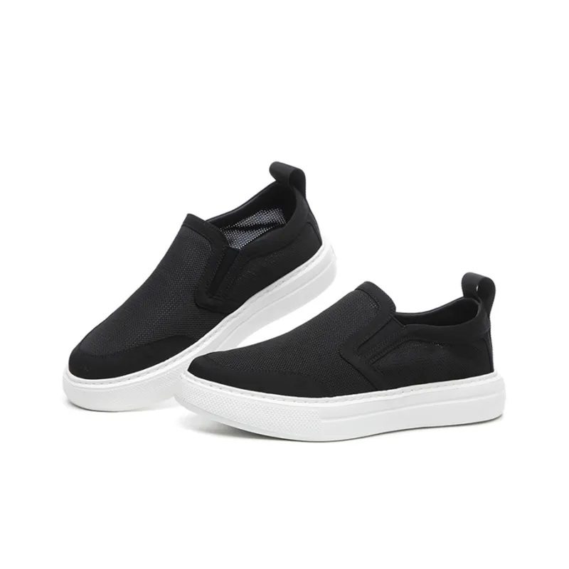 YEDANI Low Top Canvas Shoes 4cm Men's Black-3