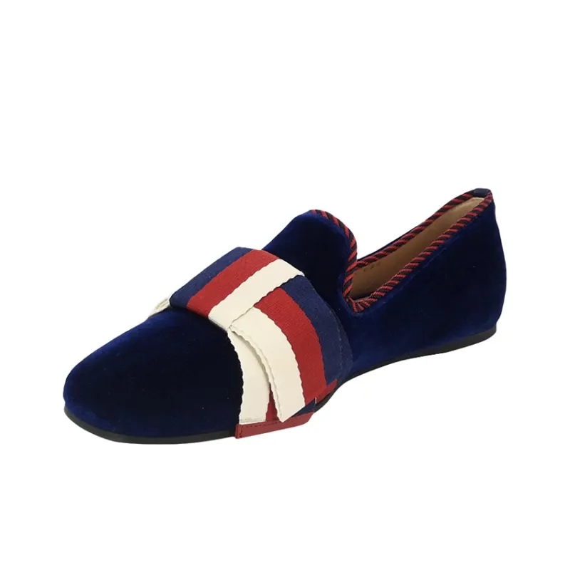 GUCCI Sylvie Casual Single Shoes Women's Dark Blue-2