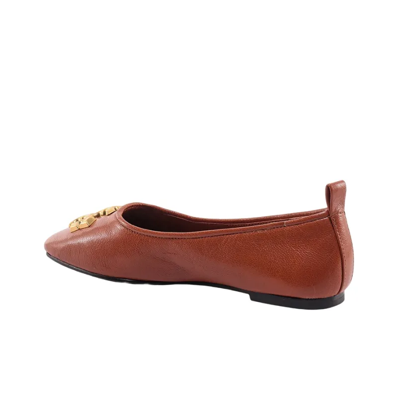 TORY BURCH Eleanor Logo-plaque Ballet Pump-3