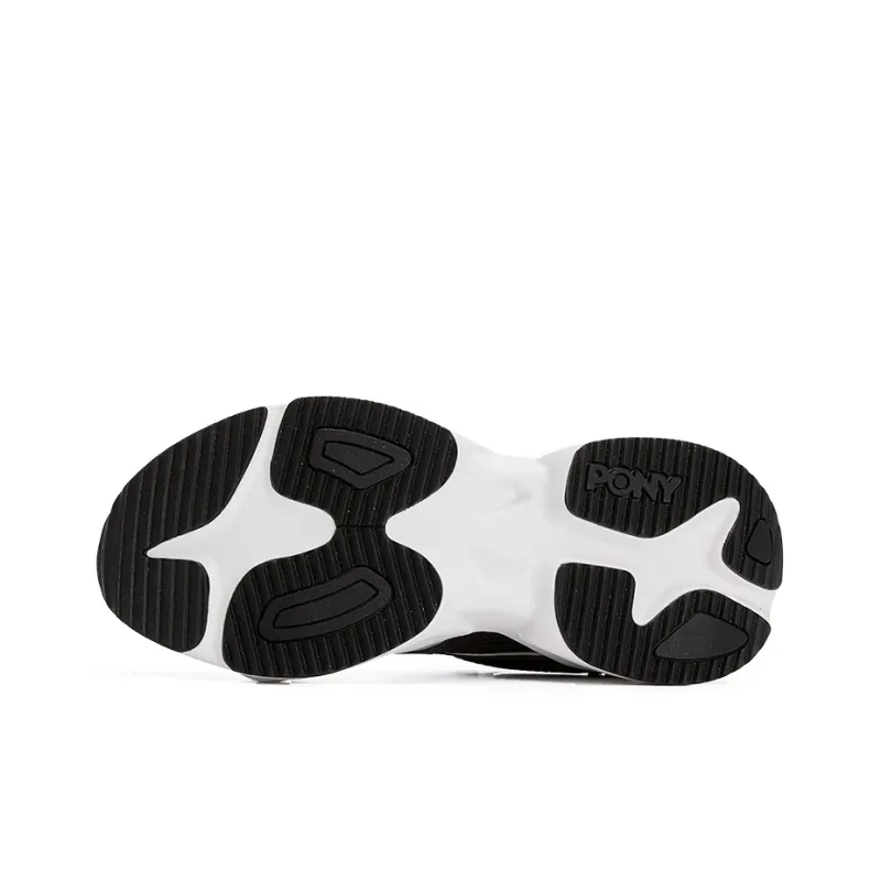 PONY Cushioning Anti Slip And Wear Resistant Low Top Chunky Sneakers Unisex Black-4