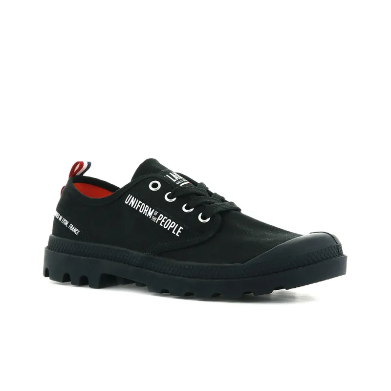 Palladium Pampa Oxford Uniform Of The Slip Resistant, Abrasion Resistant, Breathable Low Top Canvas Shoes Unisex Black-2