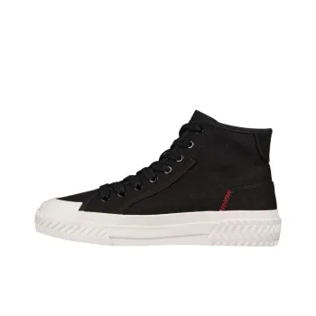 Skechers Street Trax Hi - Tread High Anti-Slip Wear-Resistant High-Top Canvas Shoes Women's Black White