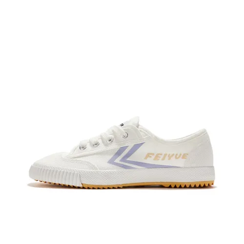 Feiyue Canvas Shoes Unisex Low-Top White/Purple