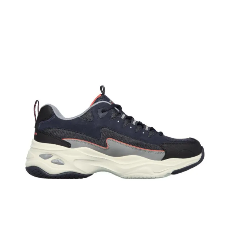 Skechers D'LITES 4.0 Cushioning Anti-Slip And Wear-Resistant Low-Top Chunky Sneakers Men's Blue-1