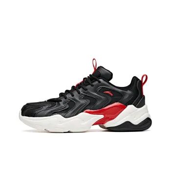 Anta Full Credit Anti Slip Wear Resistant Low Top Chunky Sneakers Men's Black