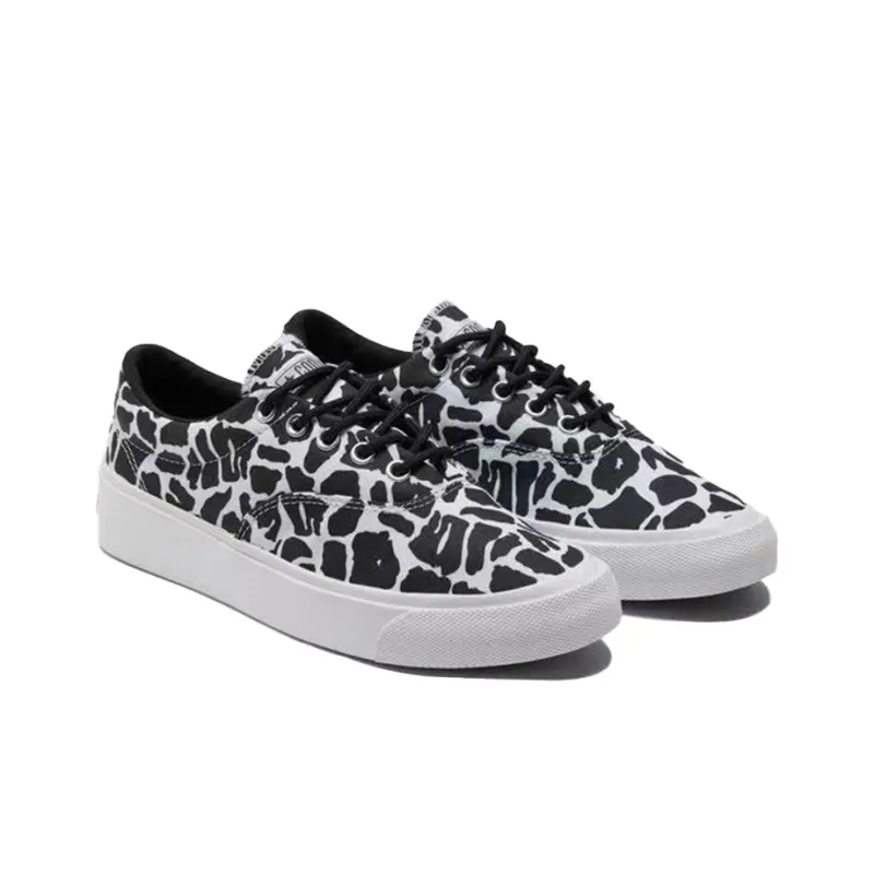 Converse Skidgrip Stylish Low Top Casual Canvas Shoes Black Gray Printing 'Black Gray'-2