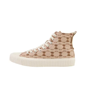 Kappa Wear Resistant Coverage High Top Canvas Shoes Unisex Rawhide Brown