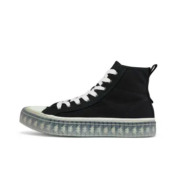 Kappa Anti Slip Wear Resistant High Top Canvas Shoes Unisex Black