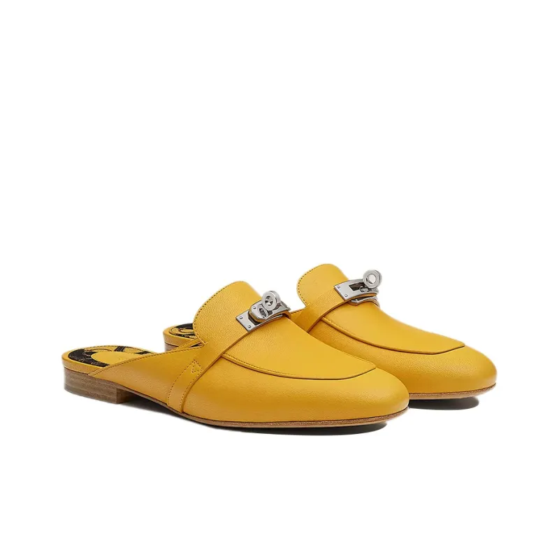 HERMES Oz Casual Single Shoes Women's Yellow-2