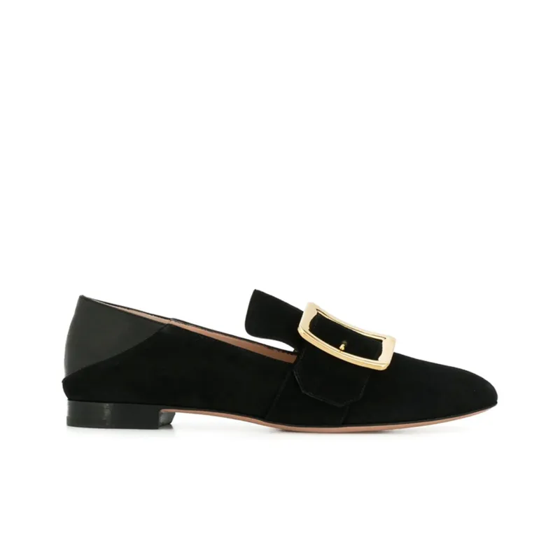 BALLY Fashion Loafers Flat Shoes Women's Black-1