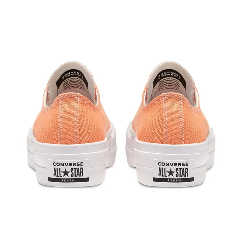 Converse Women's Renew Cotton Chuck Taylor All Star Platform Low 'Fuel Orange' Women's-3